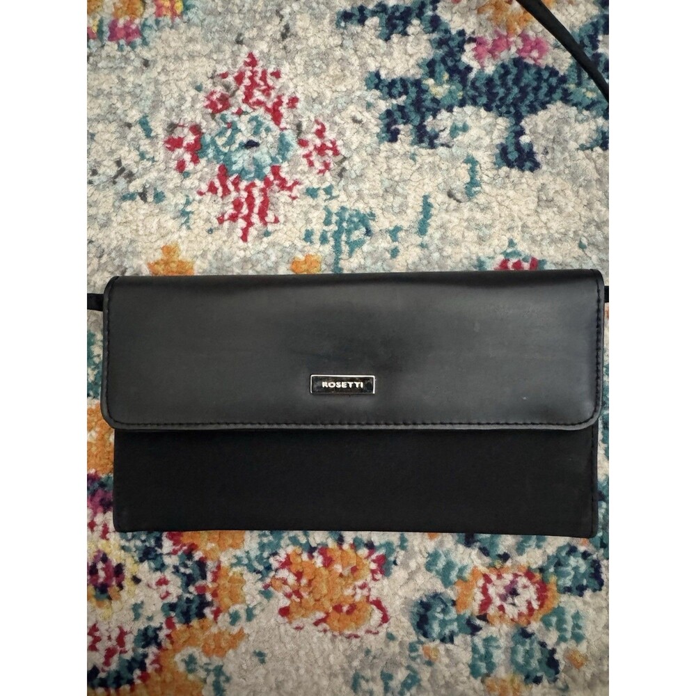 NEW Rossetti Vintage Black Handbag Wallet Wristlet